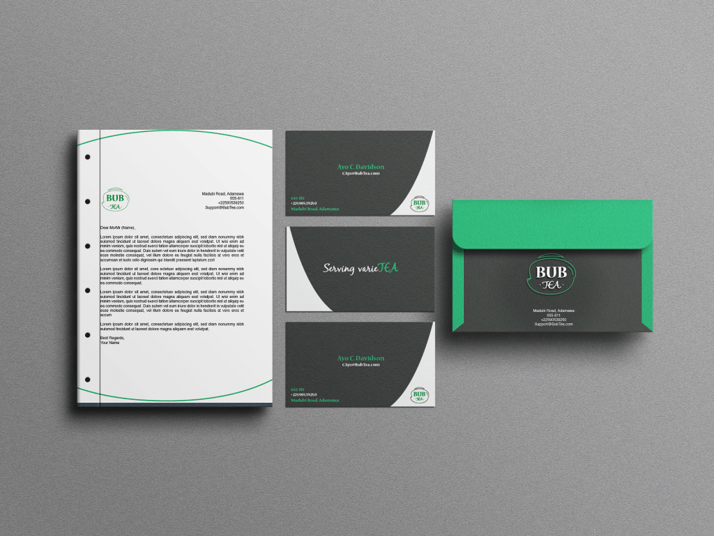 BubTea (Concept) - Package and Stationery Design